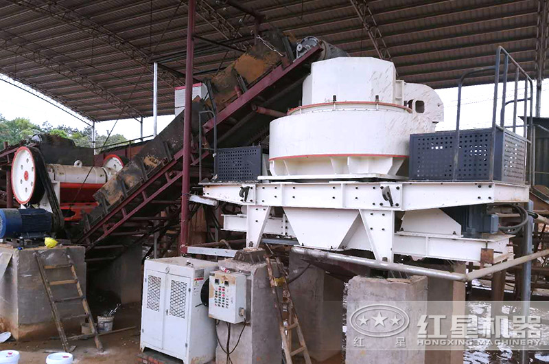 小型河卵石制砂機工作現場圖片 小型河卵石制砂機工作現場圖片