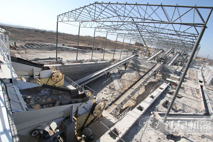 紅星用戶石料破碎生產現場，可就近安排參觀現場